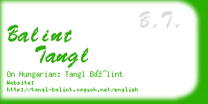 balint tangl business card